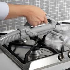 تمیز کردن سر شعله گاز با بخار شو